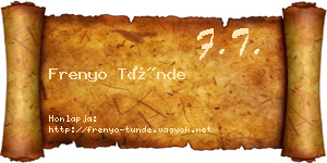 Frenyo Tünde névjegykártya